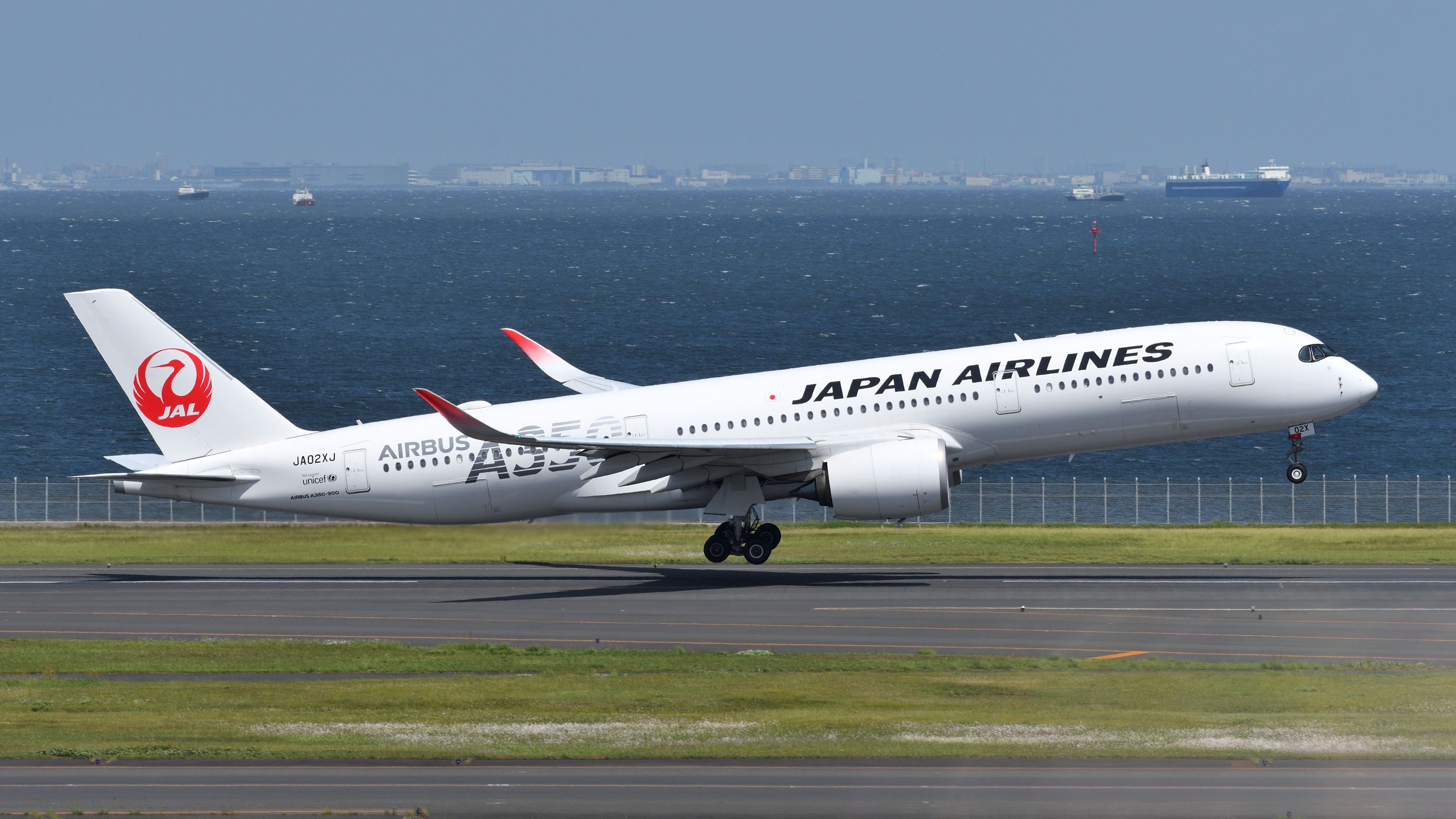 Japan Airlines Airbus A350-900 departing shutterstock_1982244668